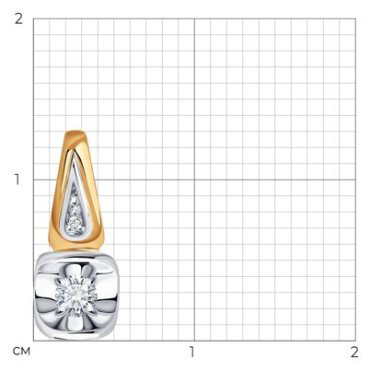 Подвеска Diamant 51-230-01902-1 вес 0.6 г золото, бриллиант купить,281519