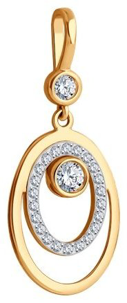 Подвеска Diamant 51-130-01913-1 вес 1.45 г золото, фианит купить,147986