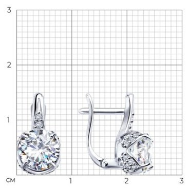 Серьги SOKOLOV 94023250 вес 3.38 г серебро, фианит купить,NaN