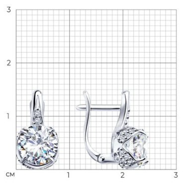 Серьги SOKOLOV 94023250 вес 3.38 г серебро, фианит купить,NaN