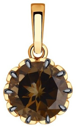 Подвеска Diamant 51-330-01811-3 вес 1.21 г золото, раухтопаз купить,130507