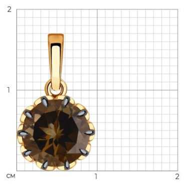 Подвеска Diamant 51-330-01811-3 вес 1.21 г золото, раухтопаз купить,130507