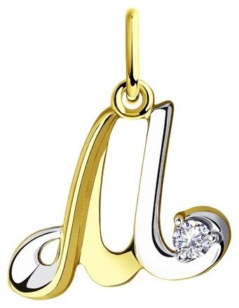 Подвеска Diamant 53-130-00530-1 вес 0.96 г золото, фианит купить,78467