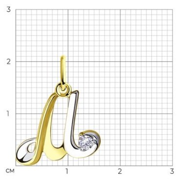 Подвеска Diamant 53-130-00530-1 вес 0.96 г золото, фианит купить,78467