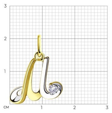 Подвеска Diamant 53-130-00530-1 вес 0.96 г золото, фианит купить,78467