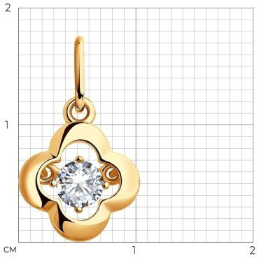 Подвеска SOKOLOV 93030375-sk23 вес 0.69 г серебро, фианит купить,13205