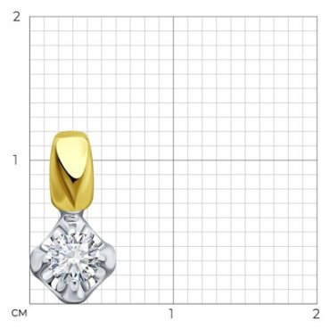 Подвеска Diamant 53-230-01954-1 вес 0.82 г золото, бриллиант купить,451742