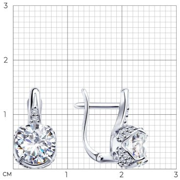 Серьги SOKOLOV 94023250 вес 3.33 г серебро, фианит купить,NaN
