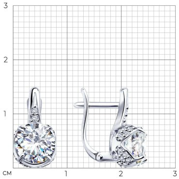 Серьги SOKOLOV 94023250 вес 3.33 г серебро, фианит купить,NaN