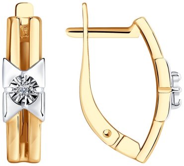 Серьги SOKOLOV 87020050 вес 2.29 г серебро, бриллиант купить,30998