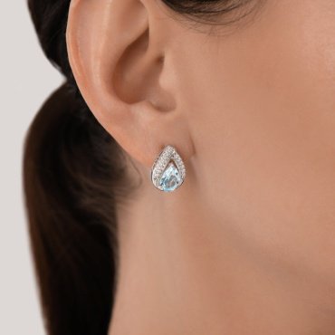 Серьги SOKOLOV 92023141 вес 3.9 г серебро, топаз купить,32706