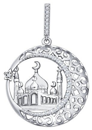 Подвеска SOKOLOV 94031221 вес 3.19 г серебро, фианит купить,17847
