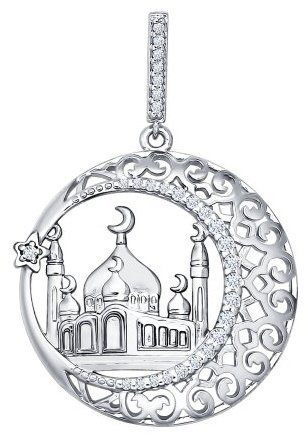 Подвеска SOKOLOV 94031221 вес 3.19 г серебро, фианит купить,17847