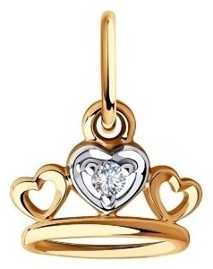 Подвеска Diamant 51-130-00745-1 вес 0.44 г золото, фианит купить,36267