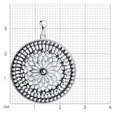 Подвеска Diamant 95-130-01112-1 вес 2.9 г серебро, без вставок купить,15402