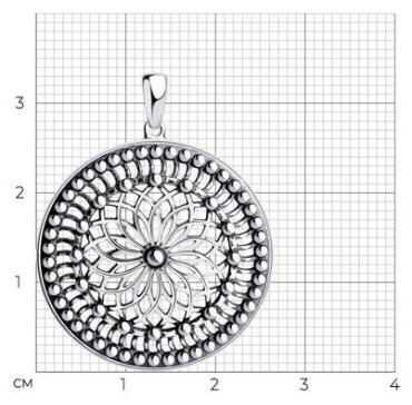 Подвеска Diamant 95-130-01112-1 вес 2.9 г серебро, без вставок купить,15402