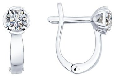 Серьги SOKOLOV 89020010 вес 1.79 г серебро, фианит Swarovski купить,14739