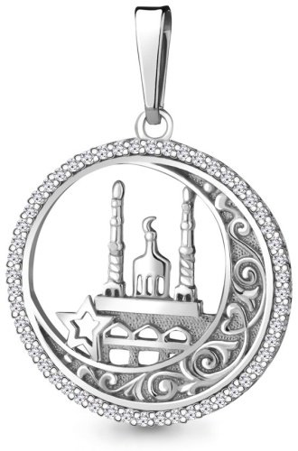 Подвеска AQUAMARINE 22765А вес 2.54 г серебро, фианит купить,28728