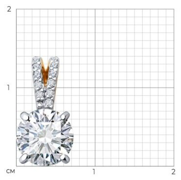 Подвеска SOKOLOV 036627 вес 1.27 г золото, фианит купить,93279