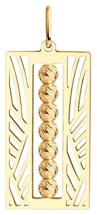 Подвеска Diamant 51-130-01176-1 вес 1.18 г золото, без вставок купить,105479