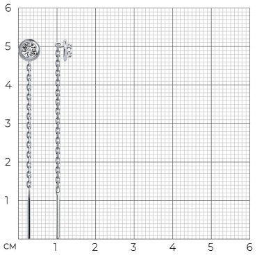 Серьги-цепочки SOKOLOV 87020057 вес 0.85 г серебро, бриллиант купить,13898