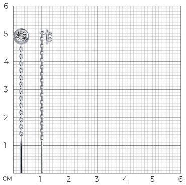Серьги-цепочки SOKOLOV 87020057 вес 0.85 г серебро, бриллиант купить,13898
