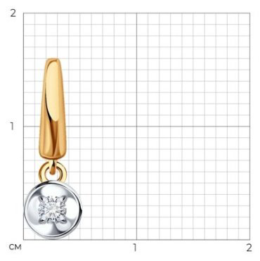 Подвеска Diamant 51-230-01935-1 вес 0.503 г золото, бриллиант купить,120865