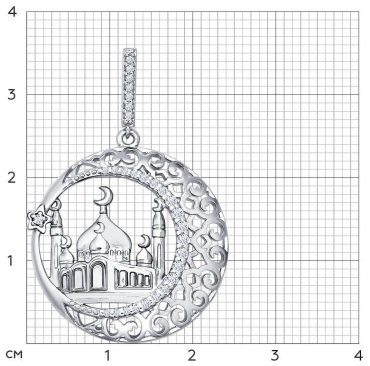Подвеска SOKOLOV 94031221-3_32 вес 3.32 г серебро, фианит купить,17955