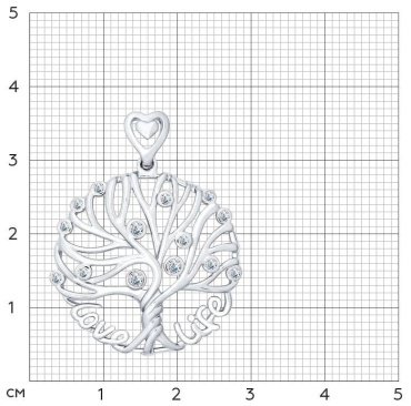 Подвеска SOKOLOV 94031634-sk20 вес 2.75 г серебро, фианит купить,15903