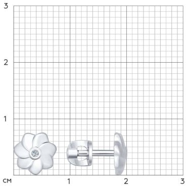 Пусеты SOKOLOV 87020005 вес 1.46 г серебро, бриллиант купить,NaN