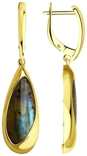 Серьги SOKOLOV 83020249 вес 8.7 г серебро, лабрадорит купить,NaN