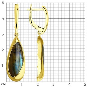 Серьги SOKOLOV 83020249 вес 8.7 г серебро, лабрадорит купить,NaN
