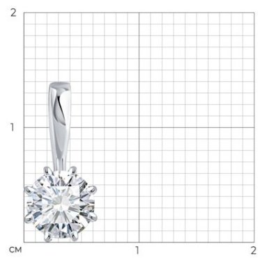 Подвеска Diamant 52-230-02347-1 вес 0.78 г золото, рубин купить,245000