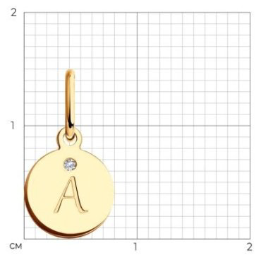 Подвеска SOKOLOV 036381 вес 0.37 г золото, фианит купить,NaN