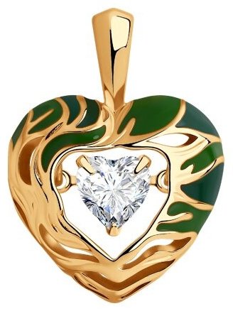 Подвеска Diamant 93-130-01626-1 вес 2.48 г серебро, фианит, эмаль купить,11264