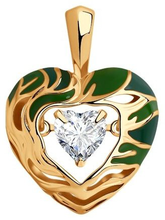 Подвеска Diamant 93-130-01626-1 вес 2.48 г серебро, фианит, эмаль купить,11264