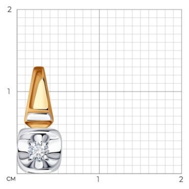 Подвеска Diamant 51-230-01901-1 вес 0.617 г золото, бриллиант купить,184447