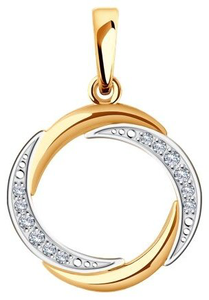 Подвеска Diamant 51-130-02306-1 вес 1.33 г золото, фианит купить,143055