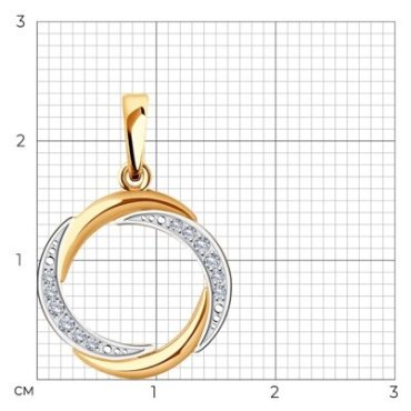 Подвеска Diamant 51-130-02306-1 вес 1.33 г золото, фианит купить,143055