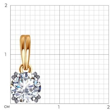 Подвеска Diamant 51-130-01841-1 вес 0.86 г золото, фианит купить,89724