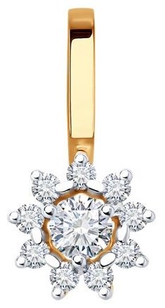Подвеска Diamant 51-130-02267-1 вес 0.5 г золото, фианит купить,43999