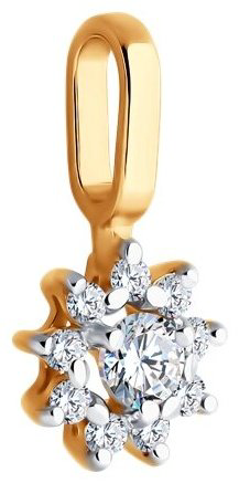 Подвеска Diamant 51-130-02267-1 вес 0.5 г золото, фианит купить,43999