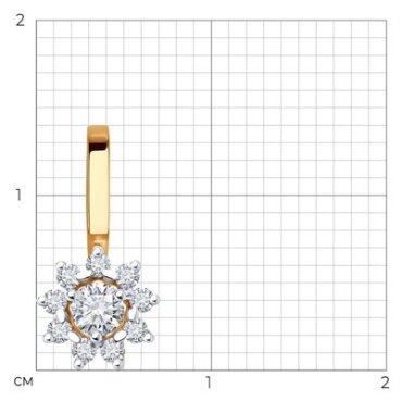 Подвеска Diamant 51-130-02267-1 вес 0.5 г золото, фианит купить,43999
