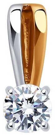 Подвеска Diamant 51-130-01726-1 вес 0.62 г золото, фианит