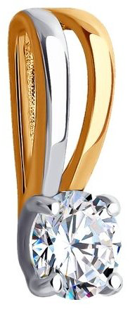 Подвеска Diamant 51-130-01726-1 вес 0.62 г золото, фианит купить,44703