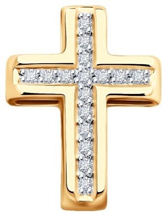 Крестик Diamant 51-230-02207-1 вес 0.88 г золото, бриллиант купить,111949