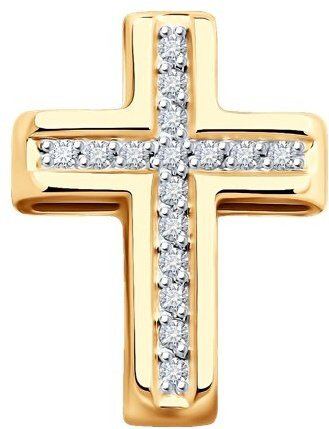 Крестик Diamant 51-230-02207-1 вес 0.88 г золото, бриллиант купить,111949