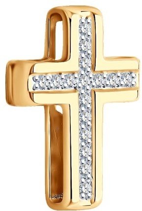 Крестик Diamant 51-230-02207-1 вес 0.88 г золото, бриллиант купить,111949