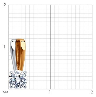 Подвеска Diamant 51-130-01726-1 вес 0.62 г золото, фианит купить,44703