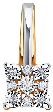 Подвеска Diamant 51-230-02039-1 вес 0.82 г золото, бриллиант